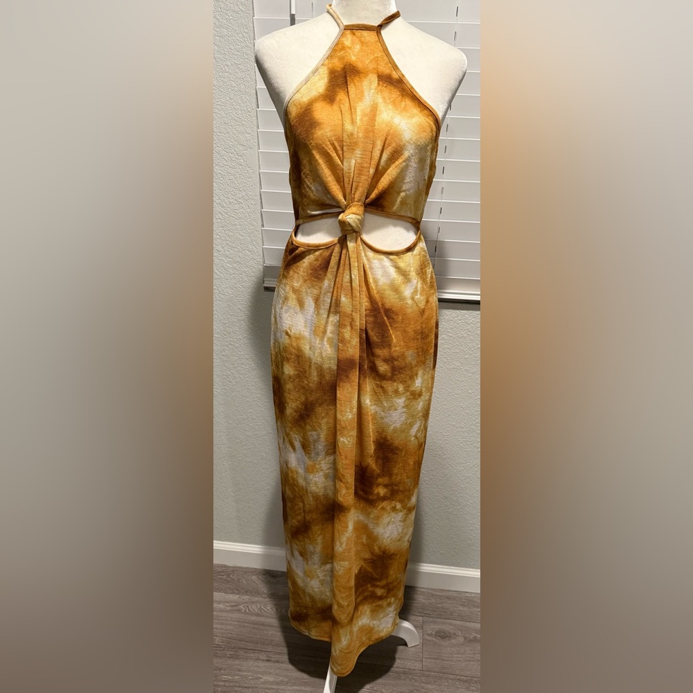 SHEIN Gold and White Sheer Top